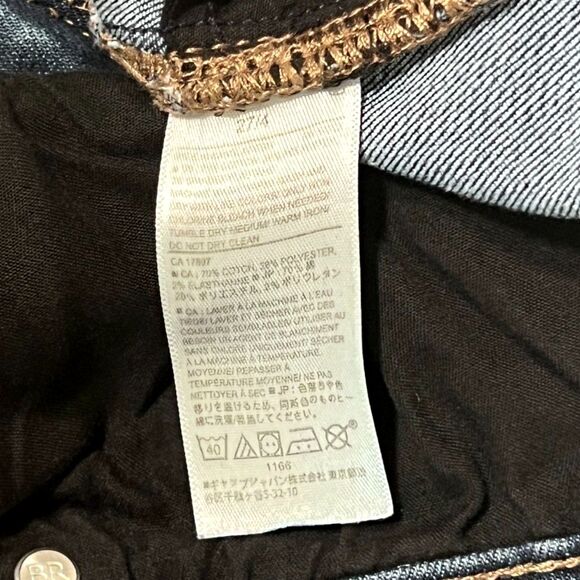 Banana Republic Women's Mid Rise Skinny Jeans Dark Wash Size 4 - Picture 4 of 8